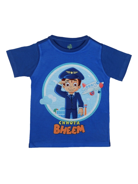 

Chhota Bheem Boys Blue Chhota Bheem Printed Round Neck T-shirt