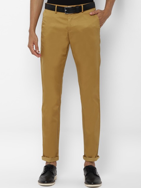 

Allen Solly Men Khaki Slim Fit Solid Regular Trousers