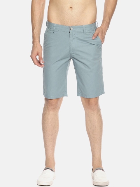 

IVOC Men Blue Solid Slim Fit Chino Shorts