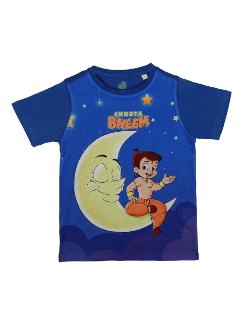 

Chhota Bheem Boys Blue Printed Round Neck T-shirt