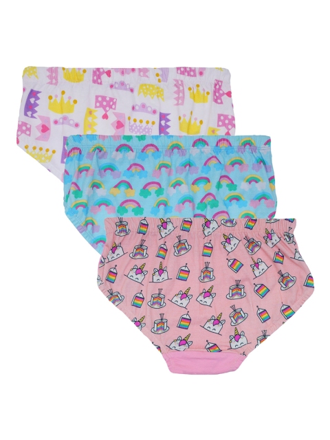 

DChica Girls Pack of 3 Printed Assorted Basic Briefs DCPNNV6391/4-5
