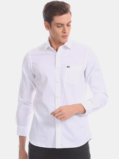 

Arrow Sport Men White Regular Fit Solid Casual Shirt