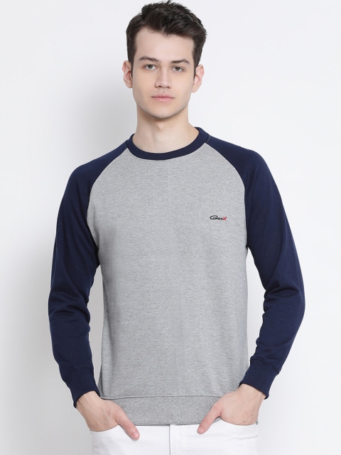 

Genx Men Grey Solid Sweatshirt