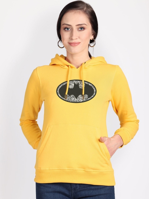 

Free Authority Women Yellow Printed Hooded Sweatshirt