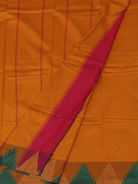 

Pothys Pink & Orange Art Silk Striped Saree
