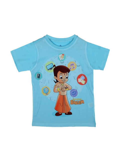 Chhota Bheem Boys Blue Chhota Bheem Printed Round Neck T-shirt