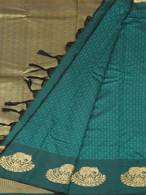 

Pothys Green Printed Art Silk Saree
