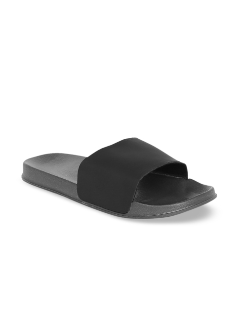

Bewakoof Men Grey Solid Sliders