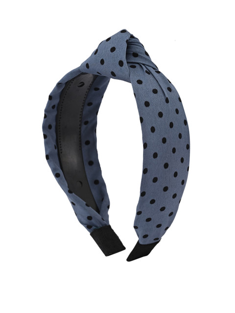 

BuckleUp Women Grey & Black Printed Knot Design Headband