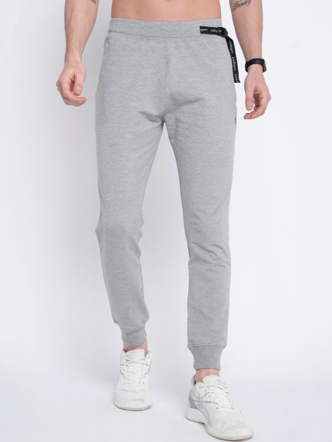 

Cultsport Men Grey Melange Solid Straight Fit Track Pants