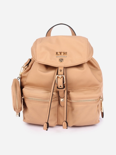 

LYN Beige Solid Satchel