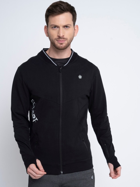 

Cultsport Men Black Solid Sweatshirt