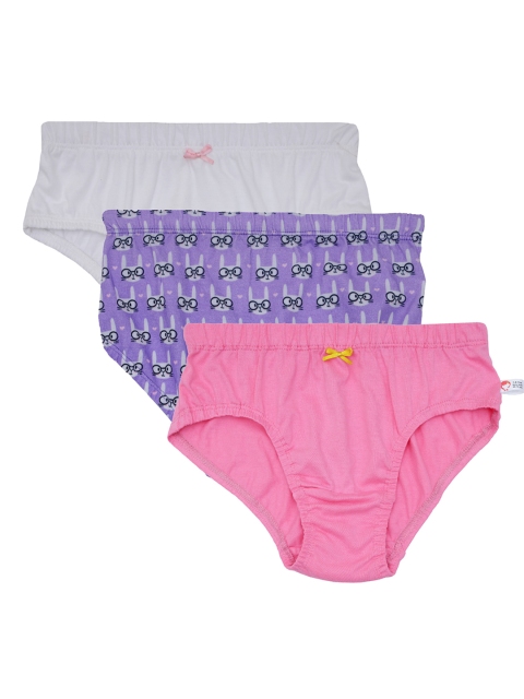 

DChica Girls Pack of 3 Assorted Solid Briefs DCPNNV6392/7-8