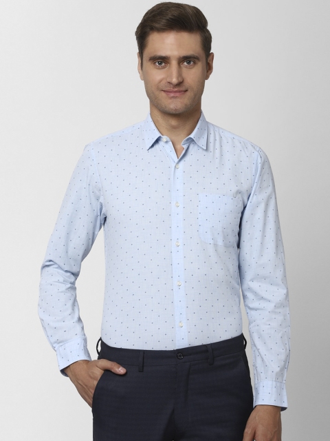 

Peter England Men Blue Slim Fit Printed Formal Shirt