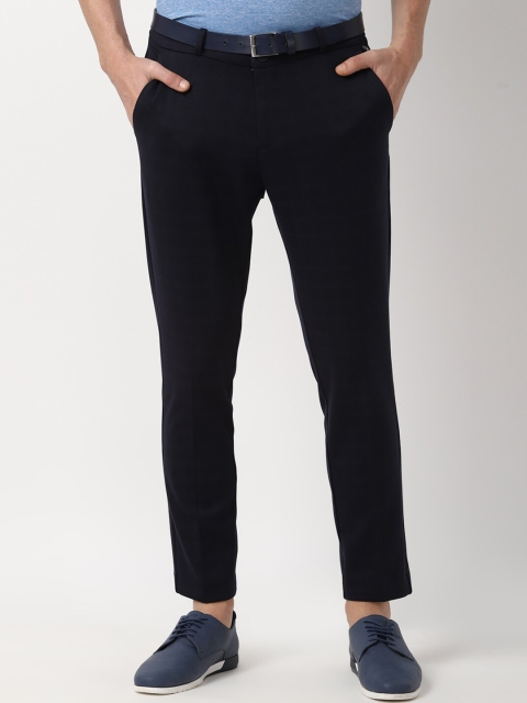 

Louis Philippe Sport Men Navy Blue Slim Fit Solid Regular Trousers