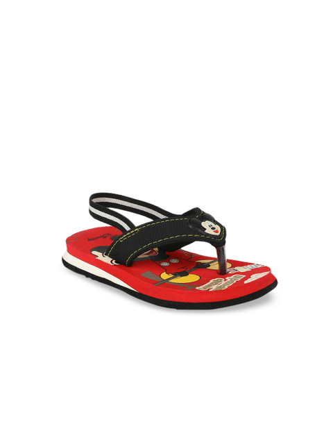 

Disney Boys Red & Black Mickey Mouse Printed Thong Flip-Flops
