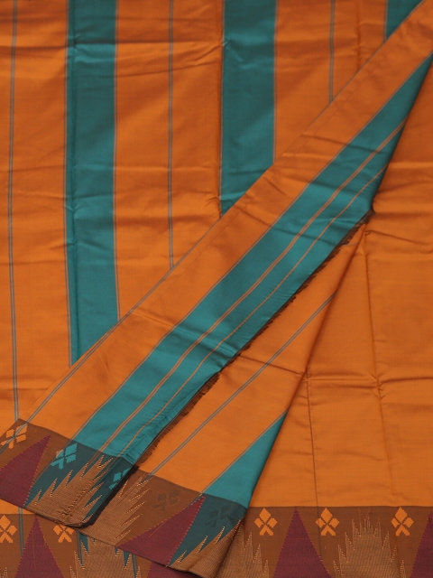 

Pothys Green & Orange Art Silk Solid Saree