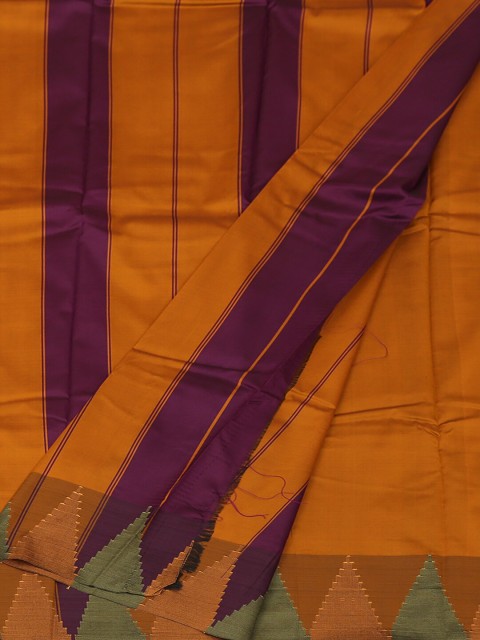 

Pothys Violet & Orange Art Silk Solid Saree