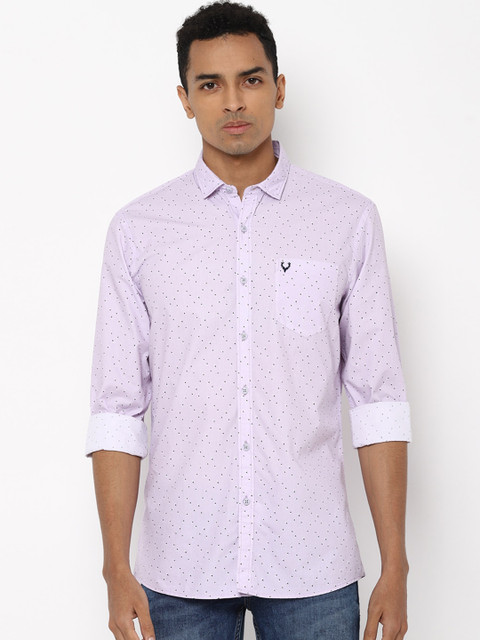 

Solly Jeans Co. Men Purple Regular Fit Printed Casual Shirt