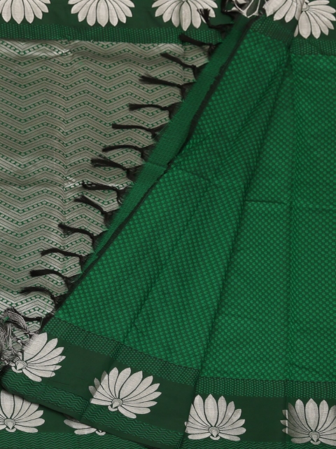 

Pothys Green & Grey Art Silk Woven Design Saree