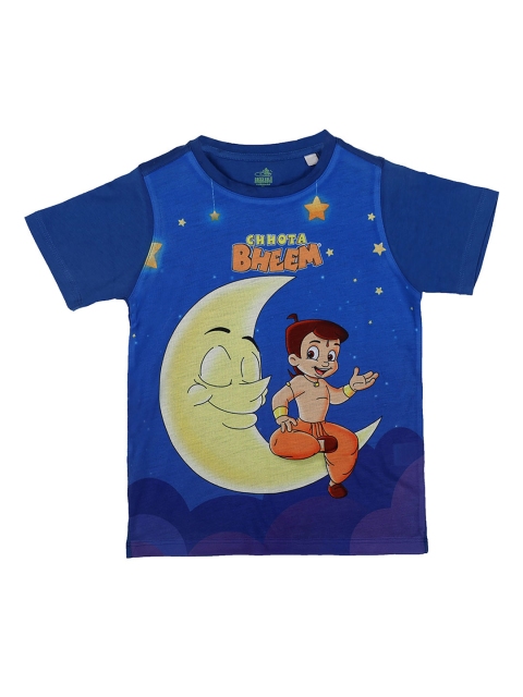 

Chhota Bheem Boys Blue Printed Round Neck T-shirt