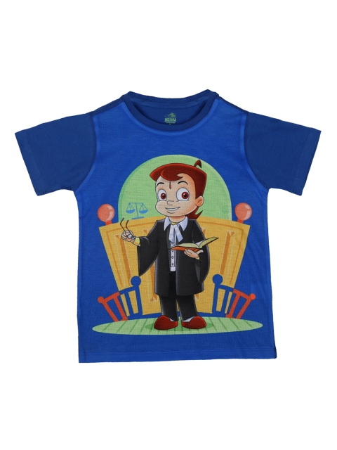 

Chhota Bheem Boys Blue Chhota Bheem Printed Round Neck T-shirt