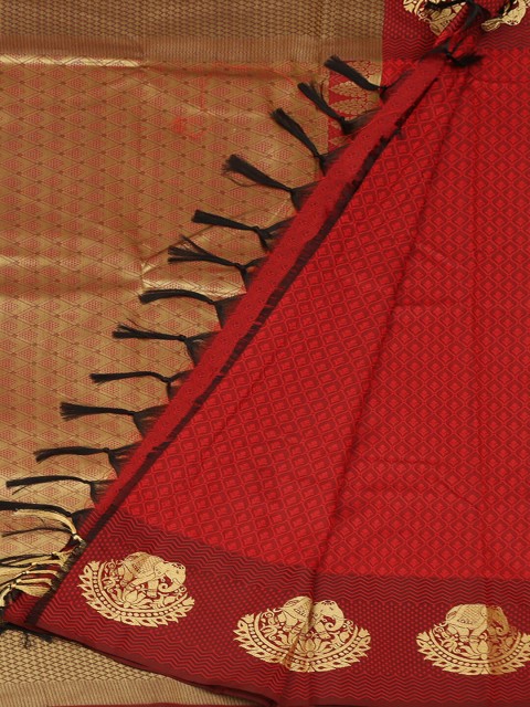 

Pothys Red Woven Design Art Silk Saree