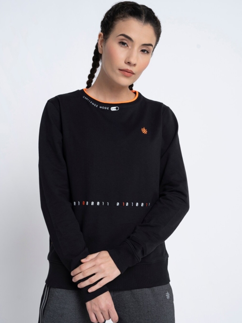 

Cultsport Women Black & White Printed Sweatshirt