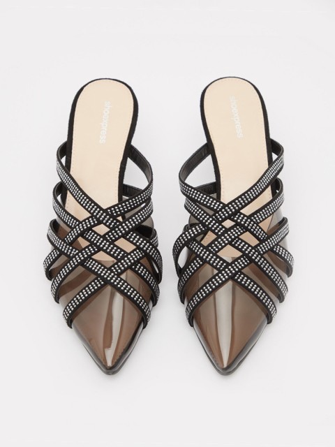 

shoexpress Women Black Embellished Mules