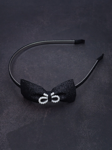 

Golden Peacock Black Embellished Hairband