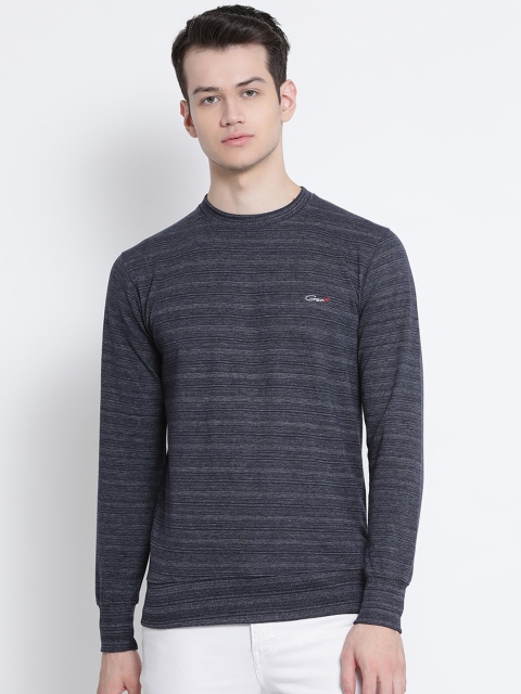 

Genx Men Charcoal Striped Sweatshirt