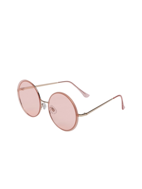 

FOREVER 21 Women Pink Lens & Rose Gold-Toned Round Sunglasses 39670502