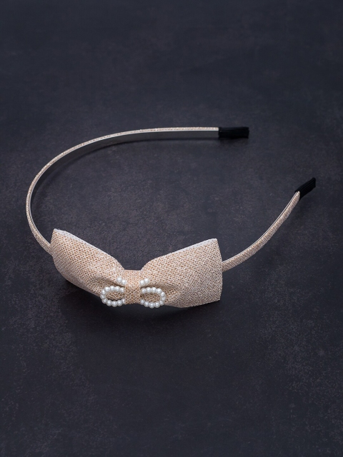 

Golden Peacock Women Peach-Coloured Sparkly Glitter Embellished Hairband