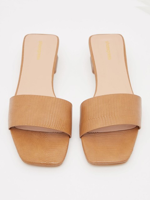 

shoexpress Women Brown Solid Mules
