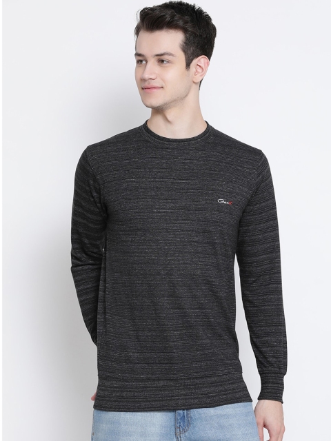 

Genx Men Charcoal Striped Sweatshirt