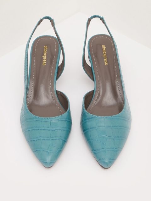 

shoexpress Women Blue Woven Design Pumps