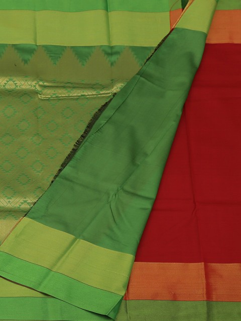 

Pothys Red & Green Art Silk Woven Design Saree