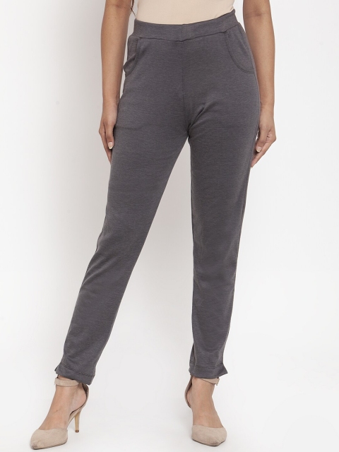 

TAG 7 Women Grey Solid Treggings