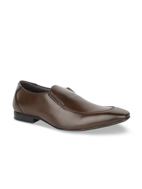 

Bata Men Brown Solid Formal Leather Slip-On Shoes