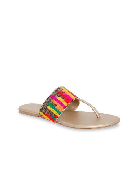 

Siendo Desi Women Multicoloured Woven Design Open Toe Flats, Multi