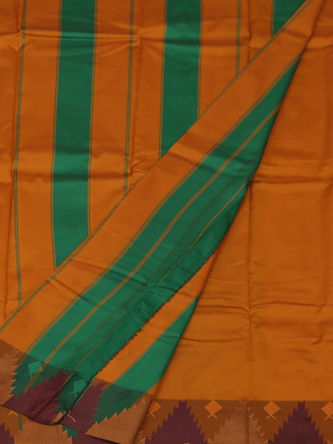 

Pothys Green & Orange Art Silk Striped Saree