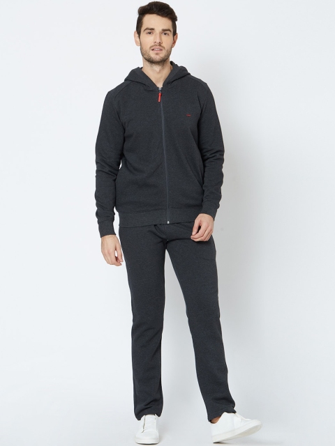 

Sweet Dreams Men Charcoal Grey Solid Track Suit
