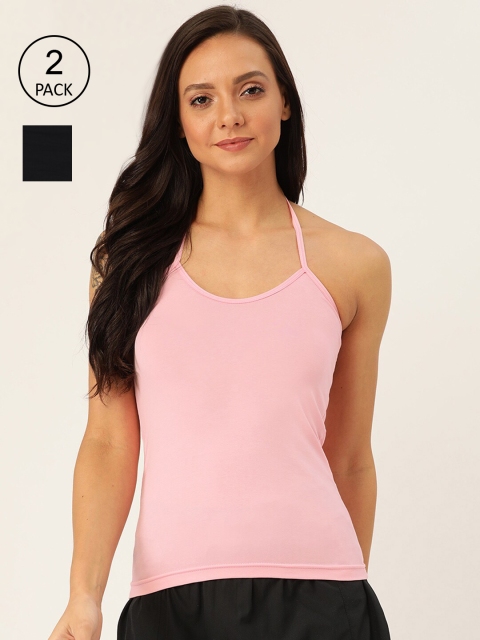 

Lady Lyka Women Pack Of 2 Solid Camisoles, Pink
