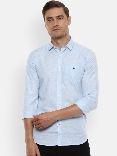

Louis Philippe Sport Men Blue Slim Fit Self Design Casual Shirt