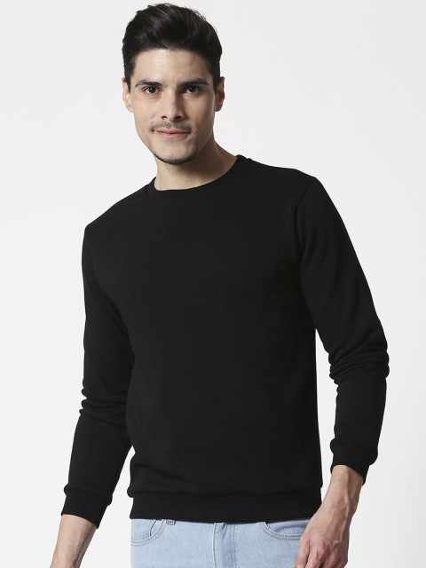 

Bewakoof Men Black Solid Sweater