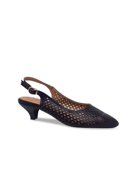 

Inc 5 Women Navy Blue Laser Cut Pumps
