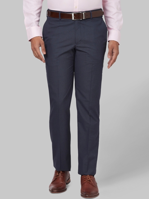 

Park Avenue Men Navy Blue Slim Fit Solid Formal Trousers