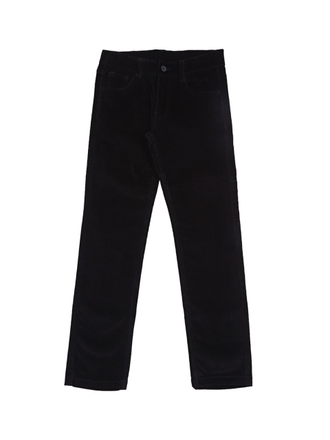

Pantaloons Junior Boys Black Regular Fit Solid Regular Trousers