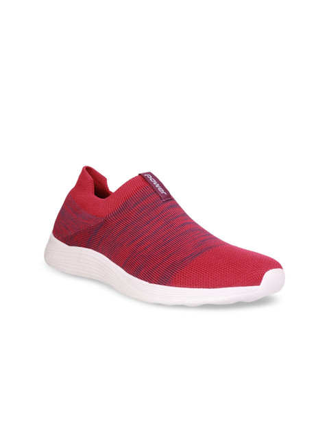 

Power Women Red Textile Walking Shoes