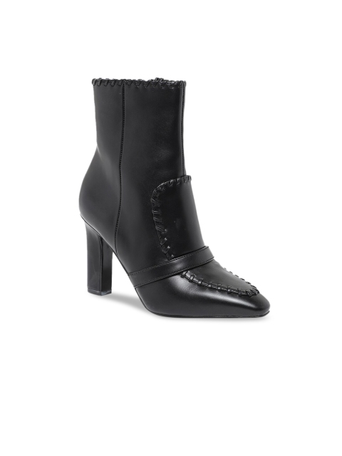 

CHARLES & KEITH Women Black Solid Heeled Boots